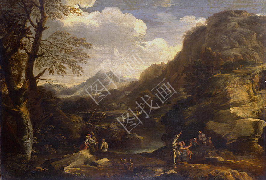 Mountainous Landscape with Figures